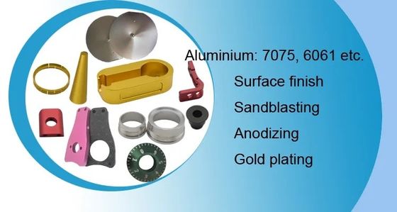 Anodisierte Prägebearbeitungsteile CNC drechseln kundenspezifisches Aluminium-Drehenteil CNC
