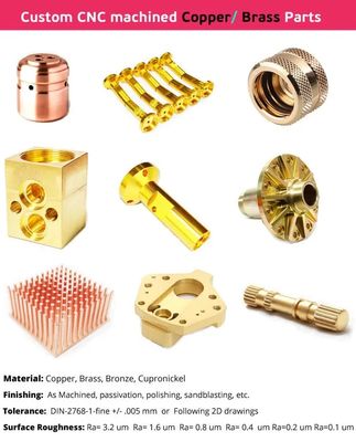Messingbearbeitungsteile ODM, die CNC-Maschine für Messingteile anodisieren